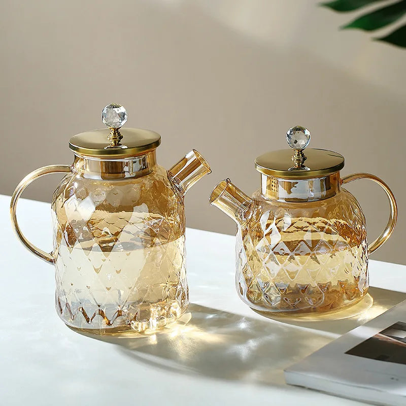 Teekannen-Set – Keramik & Glas – 1L Volumen