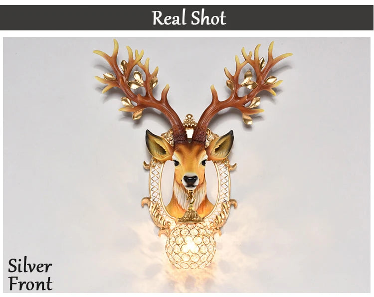 LED Wandlampe – Harz Hirsch Art Deco – Wohnzimmer