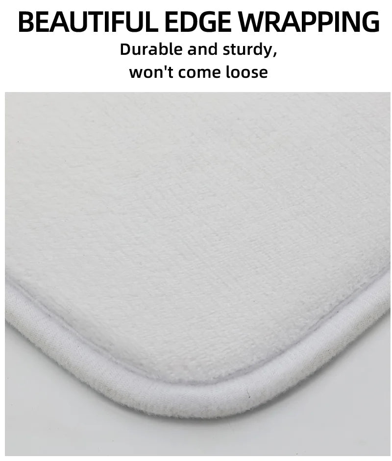 Rutschfeste Badematte – Modernes Flanell-Design – Badezimmer-Set