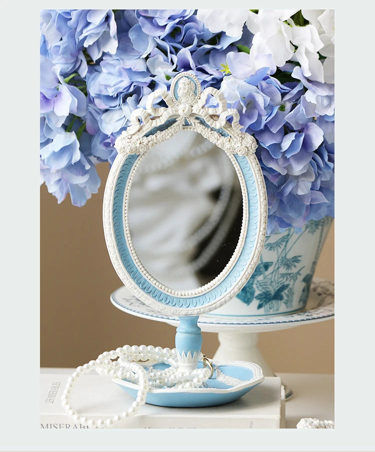 Schminkspiegel – Französisches Rokoko – 9x12cm Rund