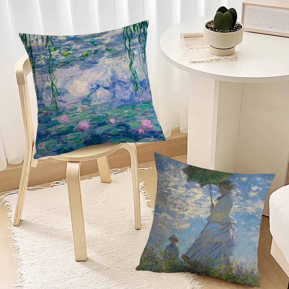 Wasserlilien Kissen – Kunst Design 45x45CM