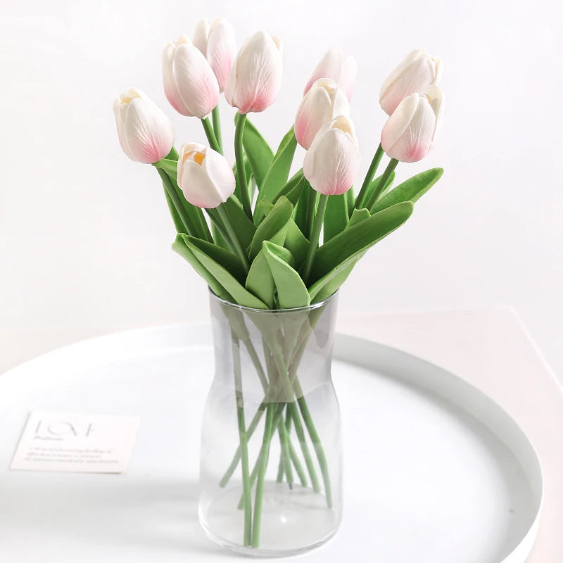 Tulpen Kunstblumenstrauss – Real Touch Schaum – Deko