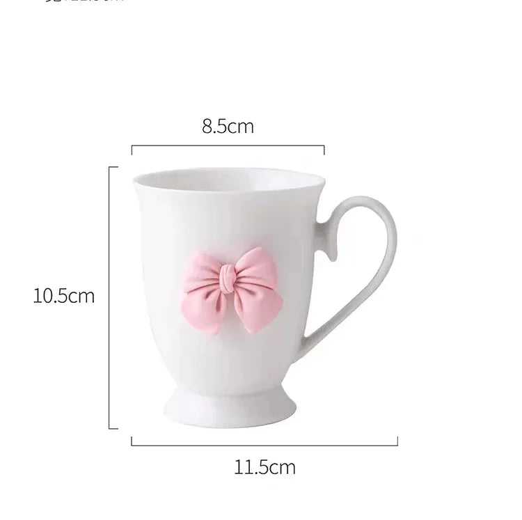 Cartoon-Schleifen Tassen – Porzellan Set – Kaffee & Tee