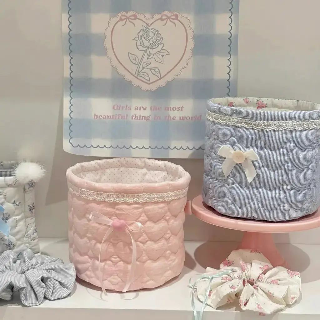 Aufbewahrungskorb – Handgefertigt Stoff – 17 x 15 cm