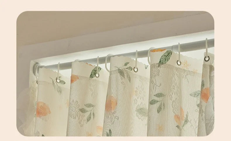 Transparente Spitzengardinen – Antikes Blumenmuster – Verschiedene Grössen