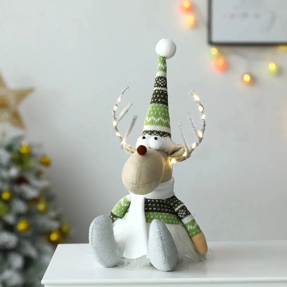 Weihnachtselch Dekoration – Plüschpuppe – Handgefertigt & Verstellbar