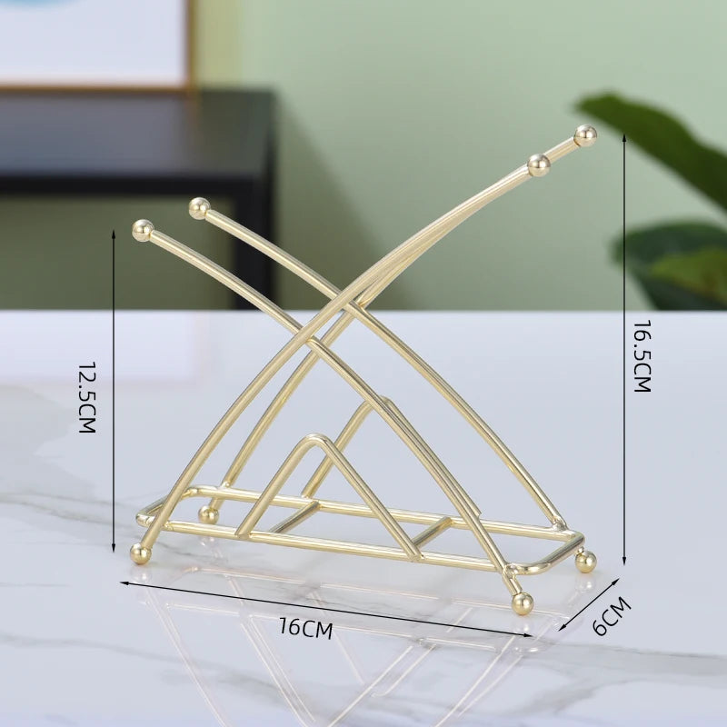 Serviettenhalter – Moderne Metalloptik – Essentiell für Arbeitstische