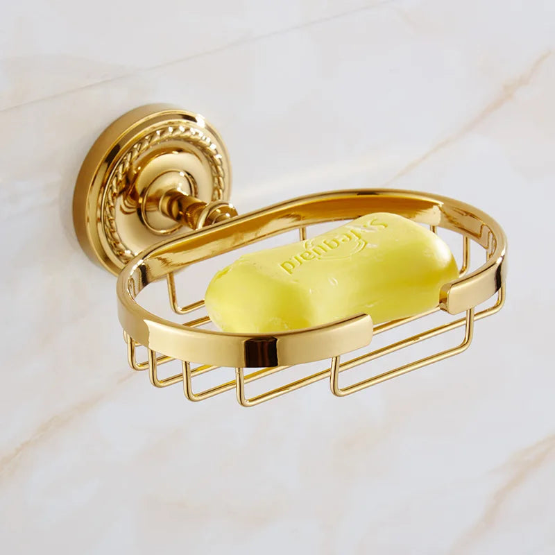 Luxus Gold Messing Badezimmer Set – Wandmontage
