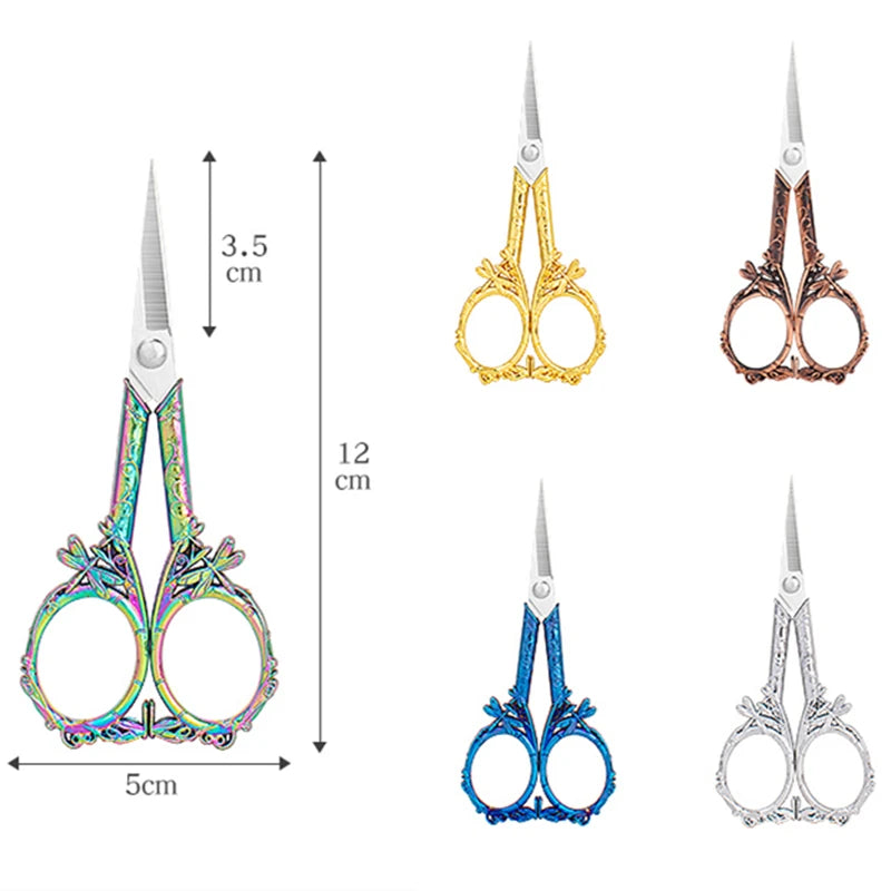 Edelstahl-Schere – Vintage Libellendesign – 12cm