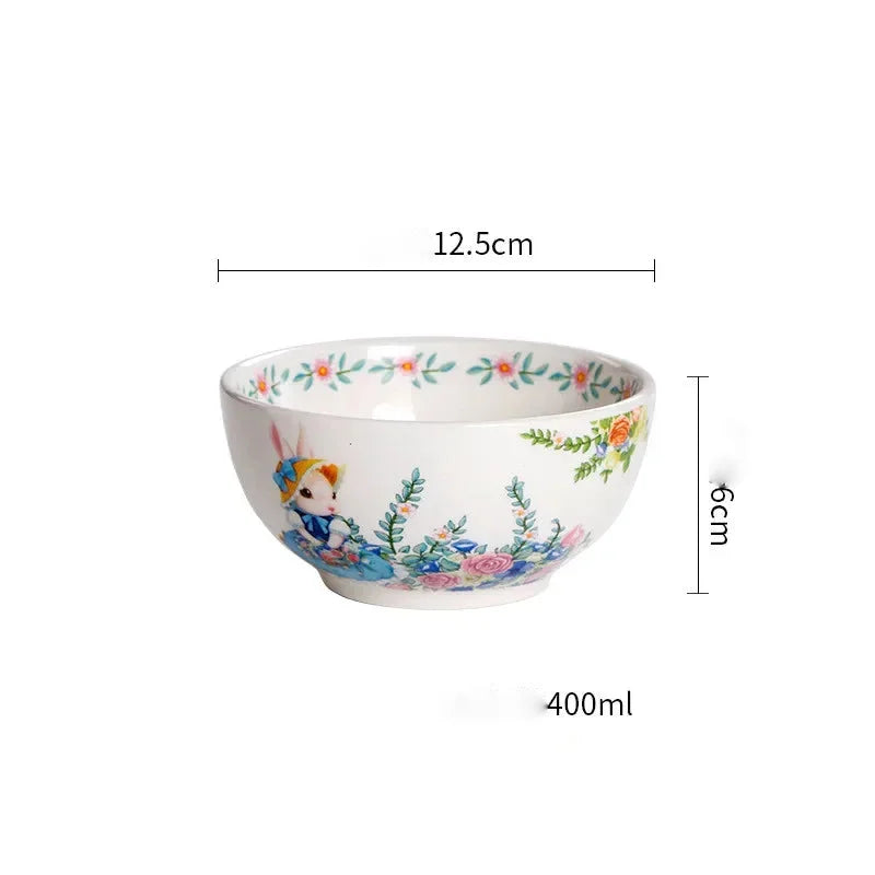 Keramikteller – Gartenstil – Blumenmuster