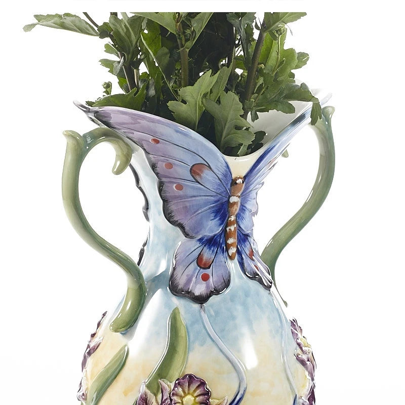 Orchideen Keramikvase – Pastoral Stil 22.8X16X33CM