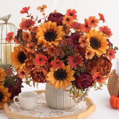 Kunst-Sonnenblumenstrauss – Polyesterdekor – Innenbereich