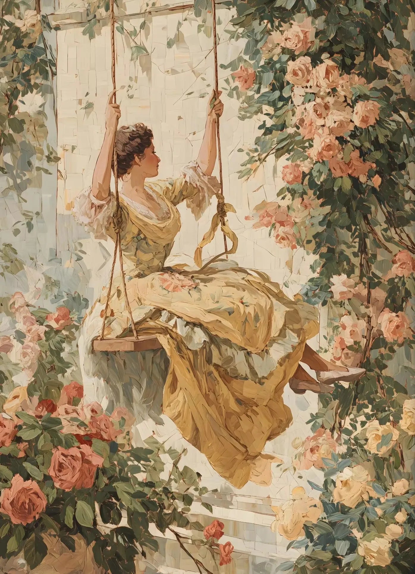 Leinwanddruck – Modern Rococo Figur – Wohnräume