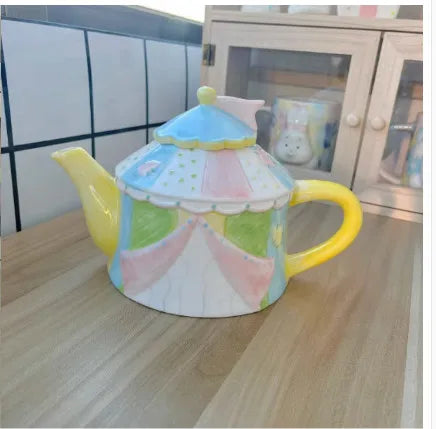 3D Relief Keramikgeschirr, bunt, handgezeichnet, Farbe: mehrfarbig, Material: Keramik