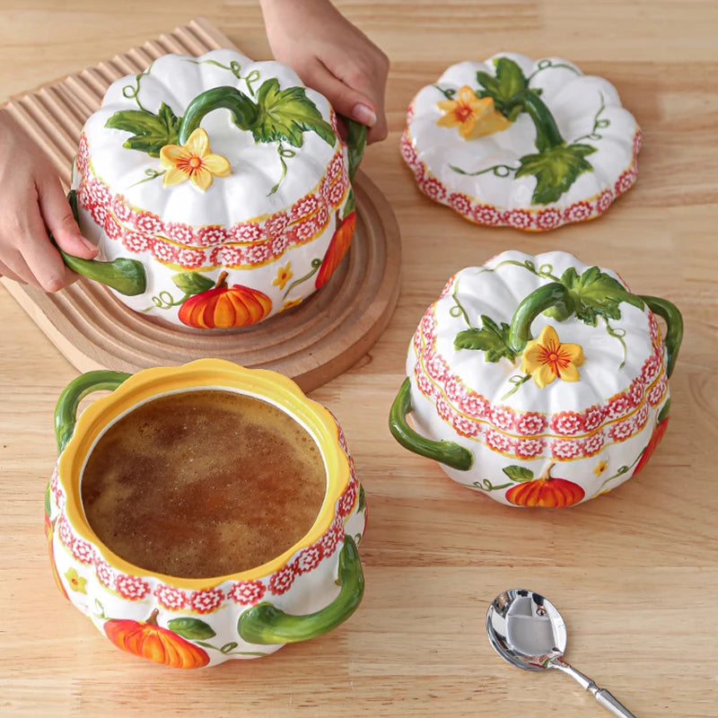 Keramikschüssel – Doppelgriff & Deckel – Vielseitiges Design