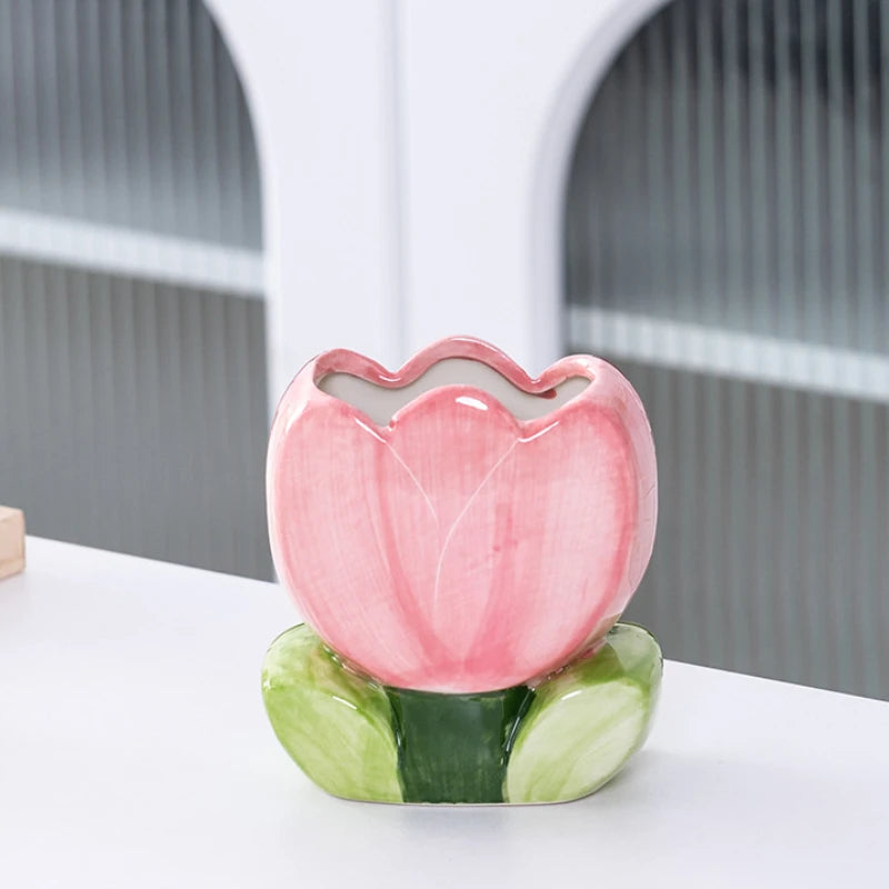Tulpen Blume Aufbewahrung – Keramik Tisch Schön