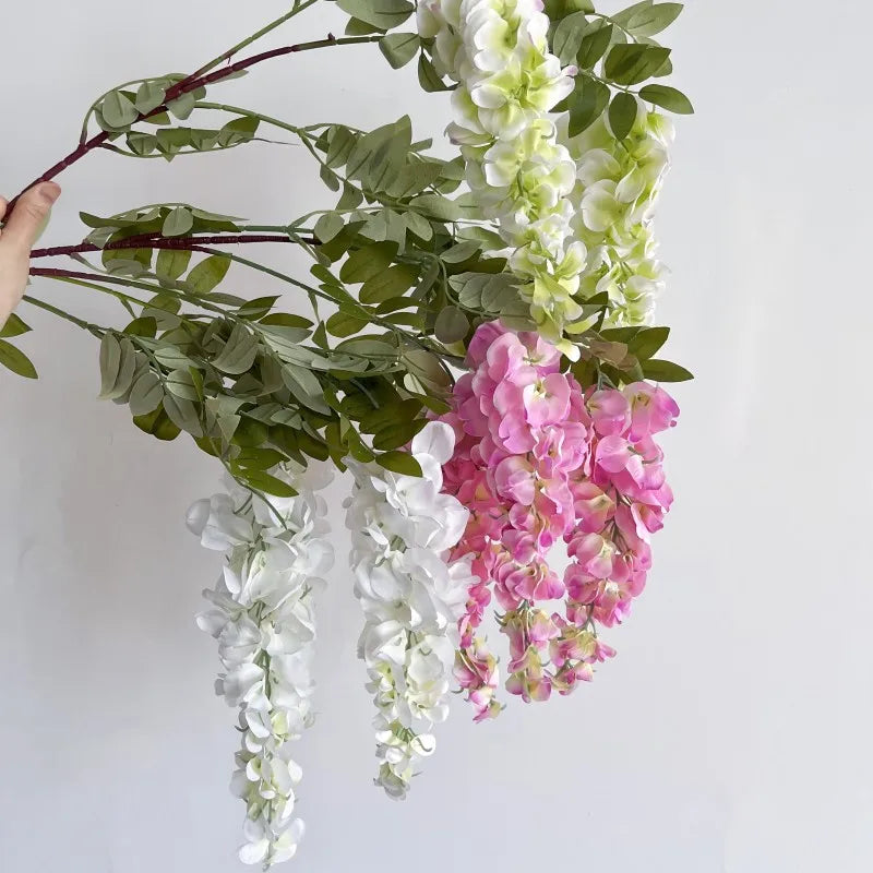 Wisteria Blumenranke – Seidenfloristik – 108cm Länge, Innenbereich