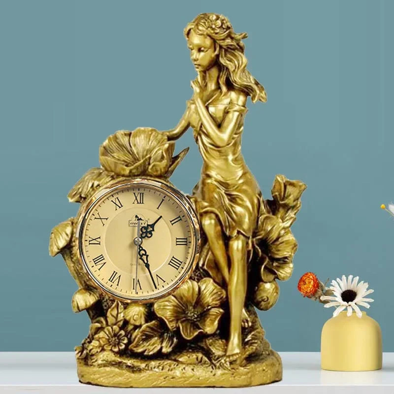 Quarztischuhr – Antikes Metall-Design