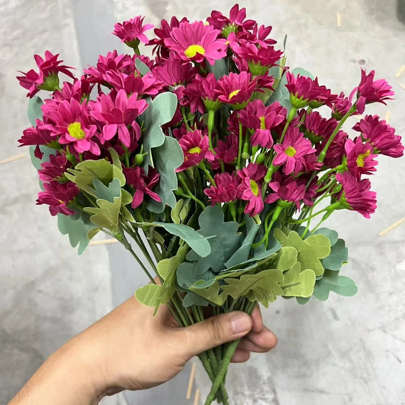 Künstliche Sunset-Mumien – Seidenstrauss – Indoor/Outdoor