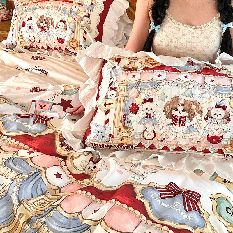 Baumwoll-Bettwäsche – Prinzessin-Stil – Twin, Queen, Double