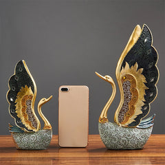 Schwan-Resin-Ornament – Kunstvolles Design, Grössen