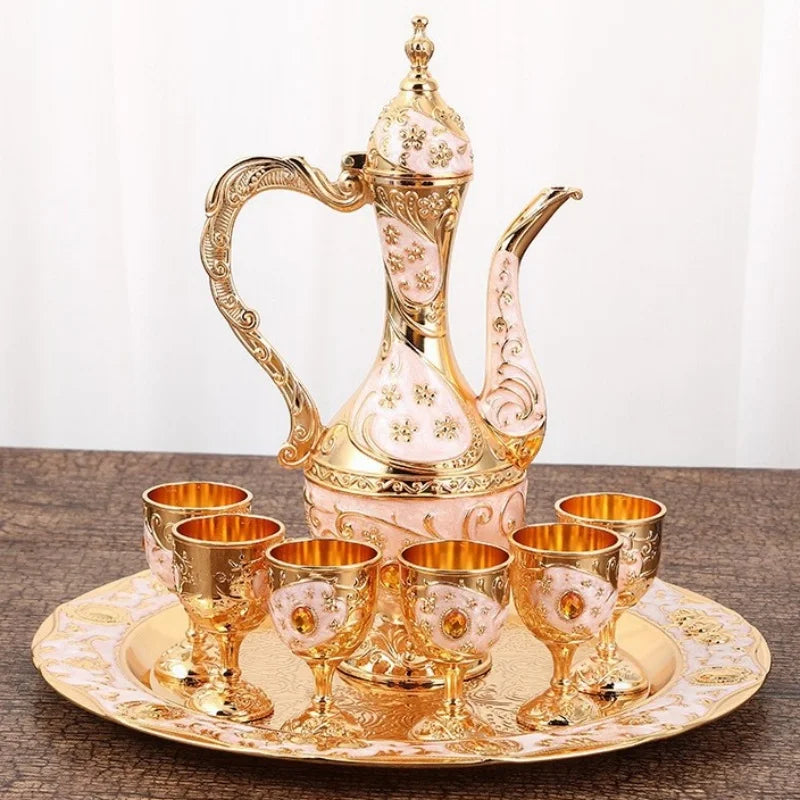 Weinset – Vintage Legierung Design – Wohnzimmerdeko