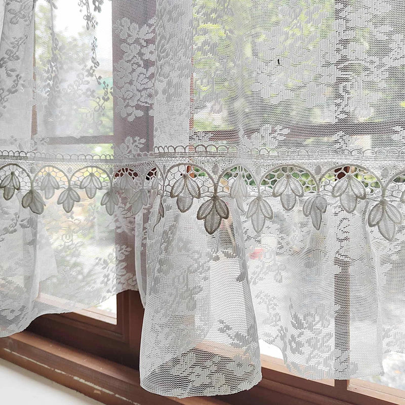 Französischer Vorhang – Romantisches Spitzen-Design – W100 x H50cm