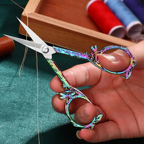 Edelstahl-Schere – Vintage Libellendesign – 12cm