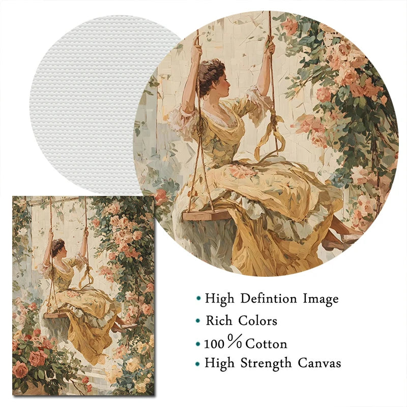 Leinwanddruck – Modern Rococo Figur – Wohnräume