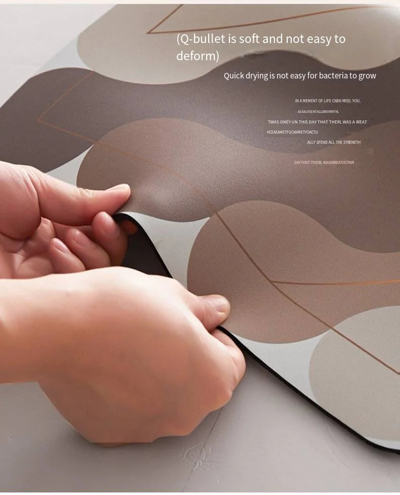 Rutschfeste Blumen-Küchenmatten – PVC & Diatomit – Diverse Grössen