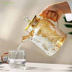 Glas Teekessel – Bambusdeckel & Filter – 1.0L