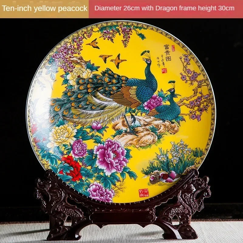 dekorativer Keramikdeko-Teller im Boho-Stil, Farbe: Gold