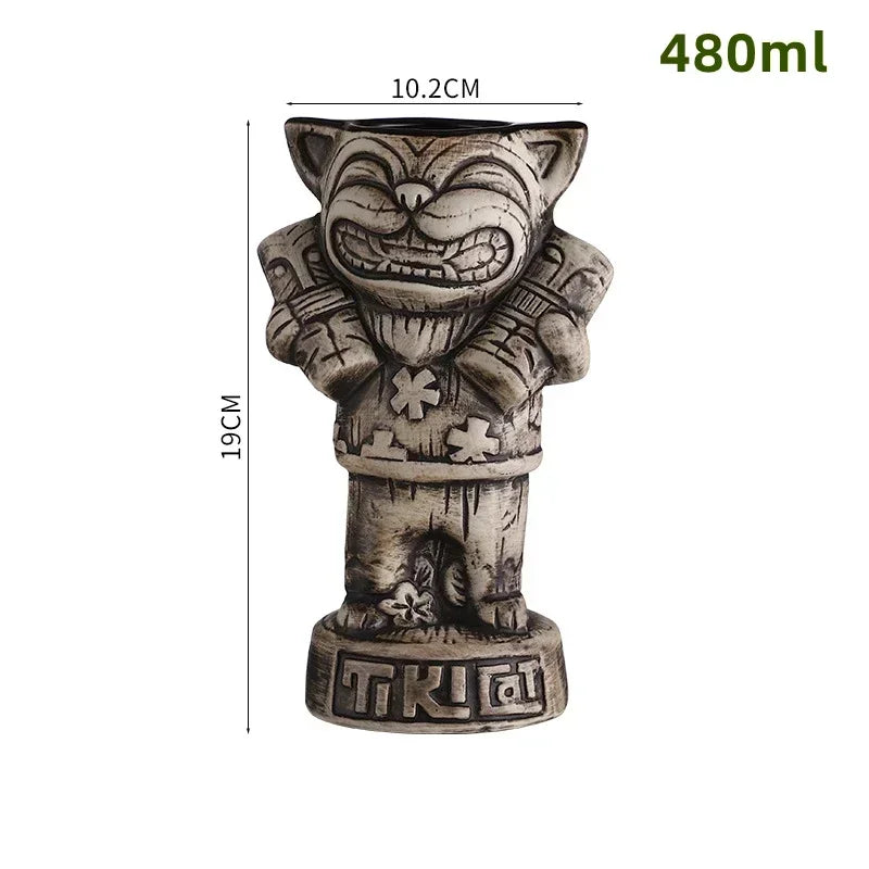 Keramische Tiki-Becher – Amerikanisch Handgemacht – 201-700ml