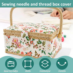 Nähwerkzeug-Korb – Vintage Design – 24x17.5x13 cm