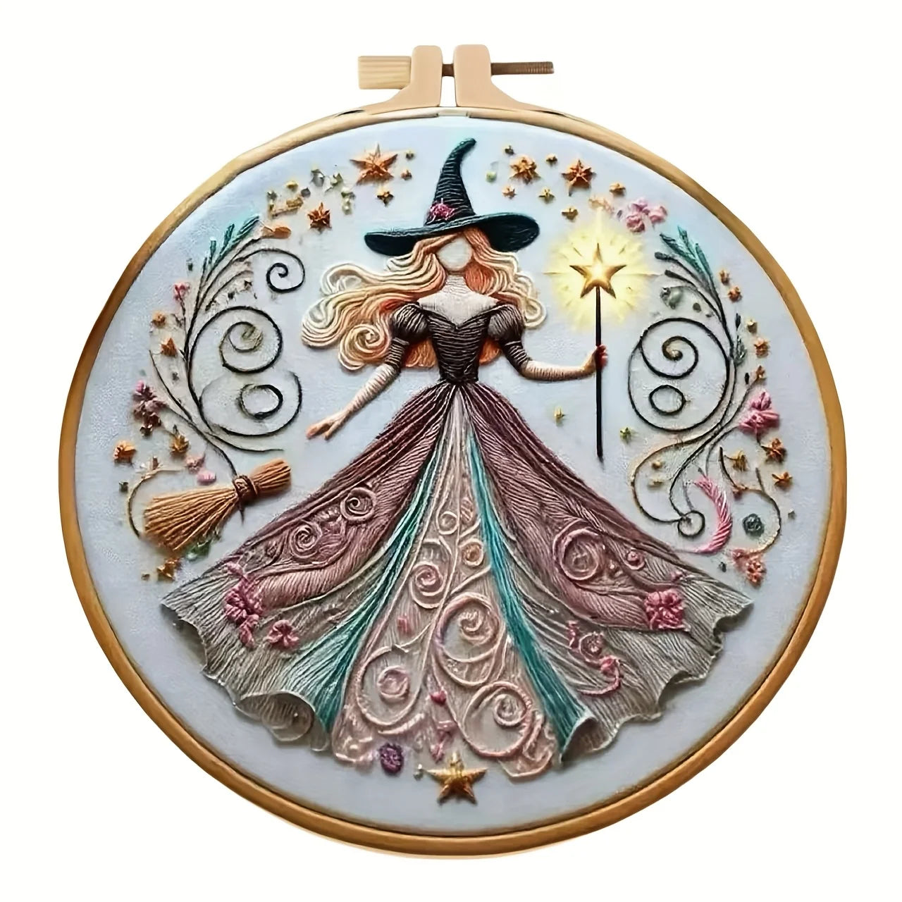 Halloween Stickerei - Baumwoll Hexendesign Kit