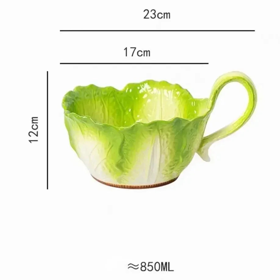 Kreative Keramikschale – Jade-Kohl-Design