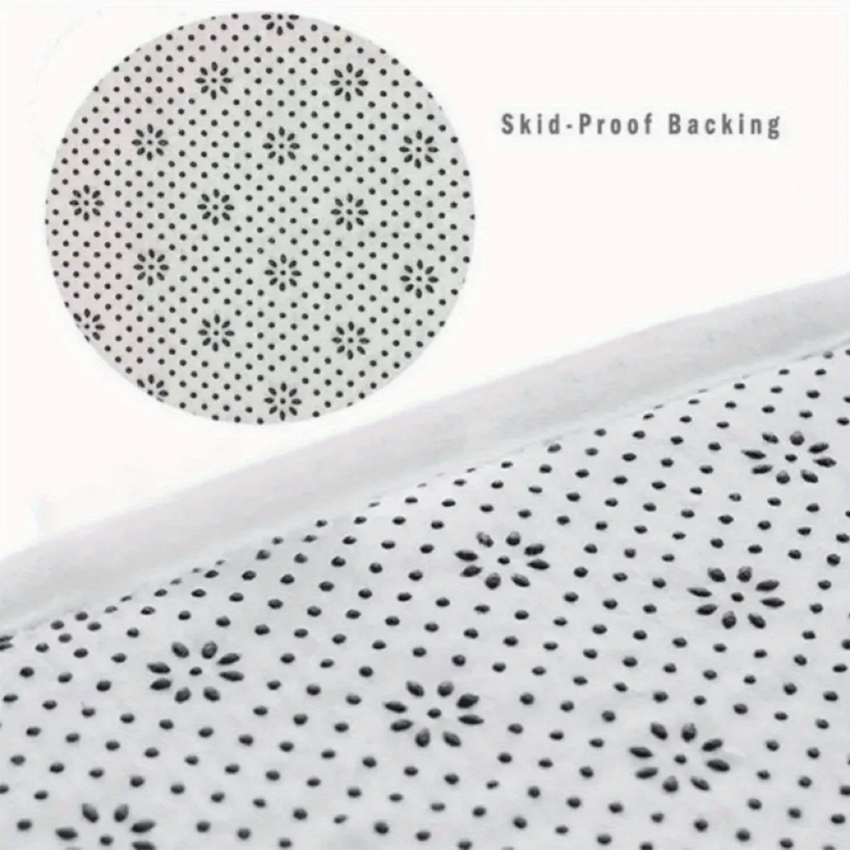 Badezimmermatte – Modernes Suede Blumenmuster