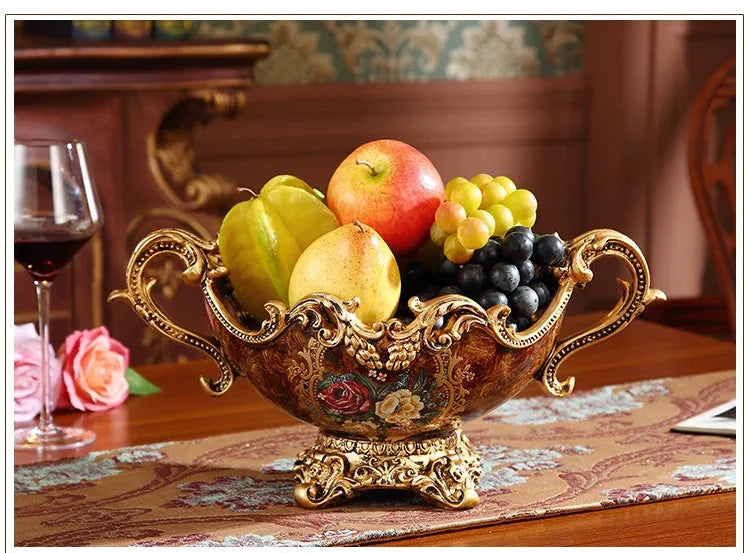 Vintage-Resin-Obsttablett – Elegantes Design – 41x25x11cm