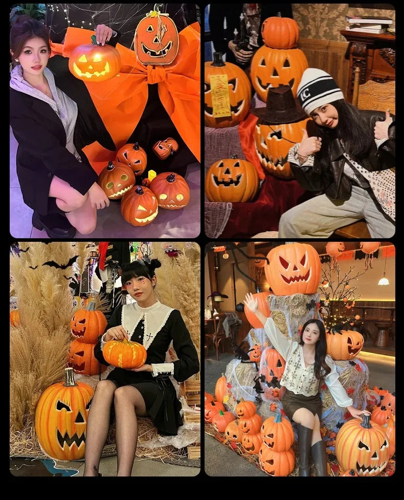 Halloween Kürbislampe – Leuchtendes Design – Dekoration für Draussen