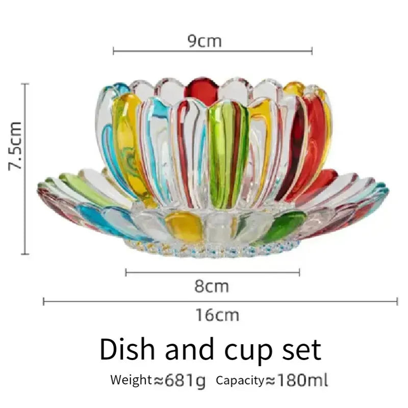 Glasschale – Bunt Gestreiftes Design – Personalisiert