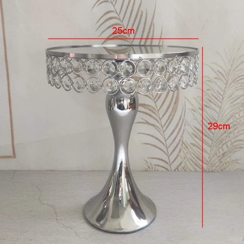 Hochzeits-Kuchenständer – Gold/Silber Metall – H20-39cm