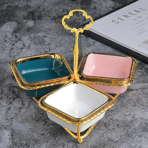 Keramik Snackplatte – Quadratisch, Stilvolle Tischdeko