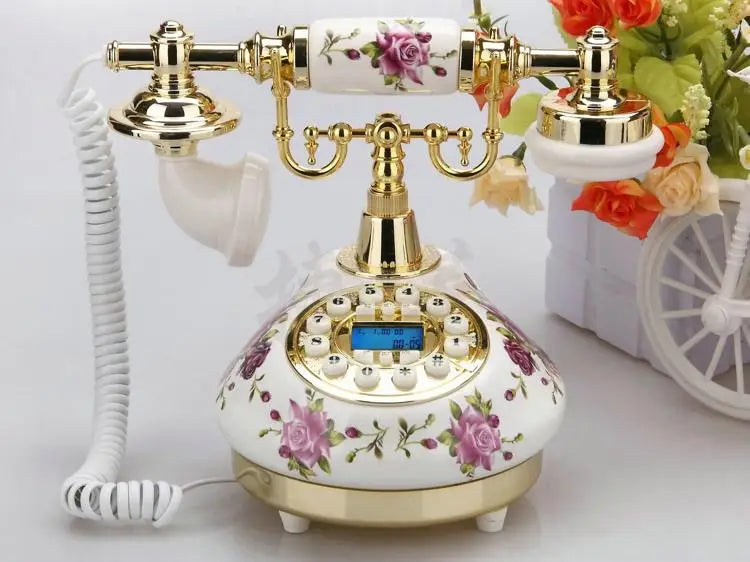 Retro Telefon – Keramik Antik – Schnurgebunden