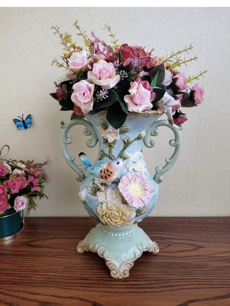 Porzellanvase - Modern Handbemalt - 23x16x33cm