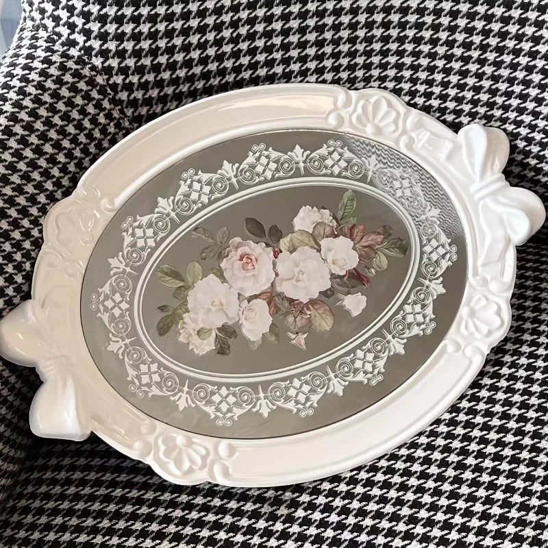 Vintage Hauchdünne Tablett – Europäisches Design – 41x28cm