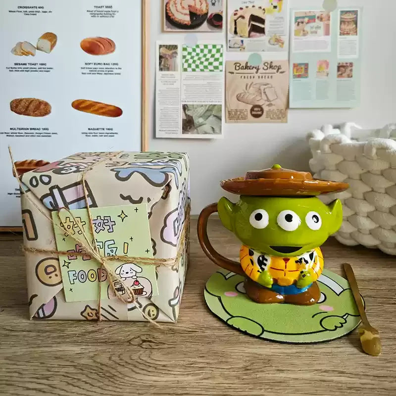 Keramiktasse Alien – Niedliches Design – 350ml