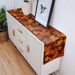 Ahornblatt Leinen Tischläufer – Landhausstil – 150x33cm