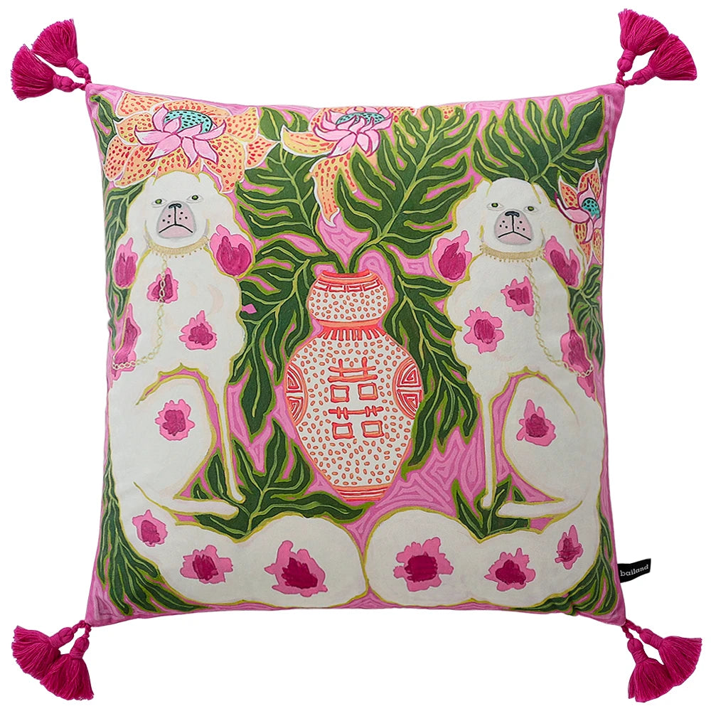 Samt Kissenbezug – Chinesischer Stil – 60x60cm
