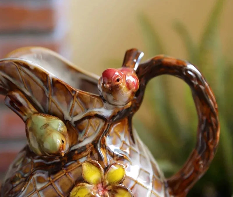 Keramik Handwerks Vase – Folk Art Design