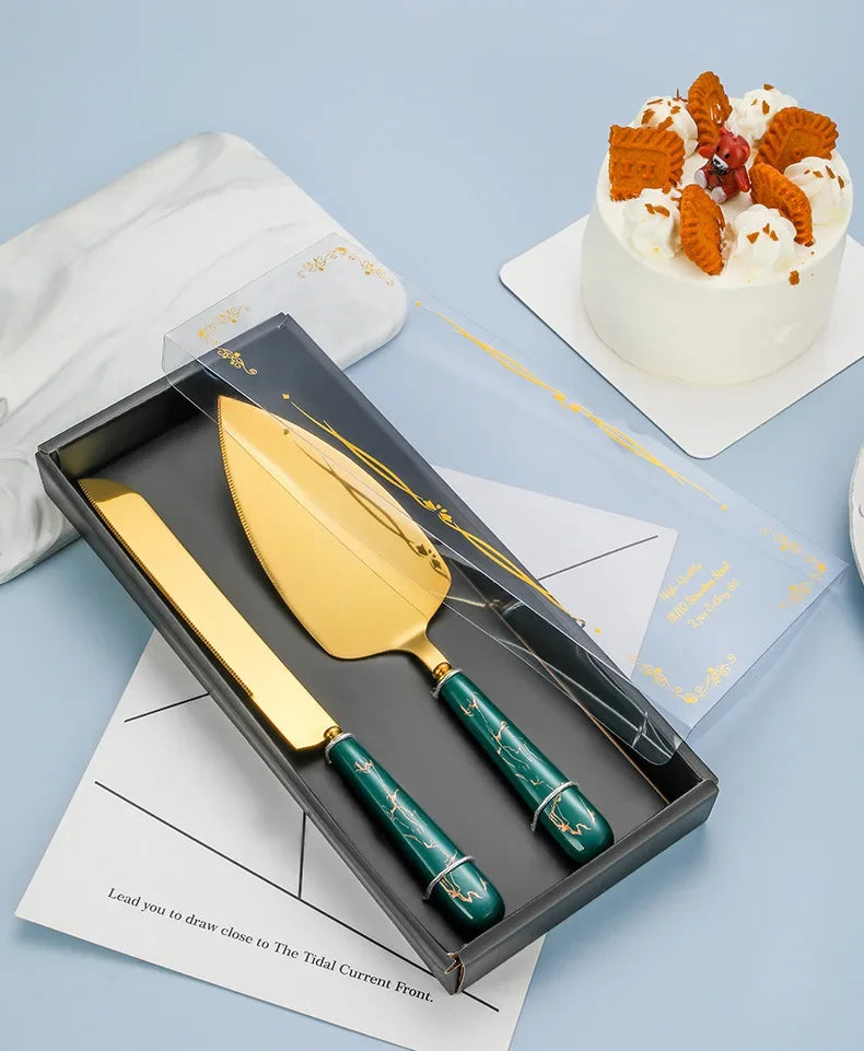 Edelstahl Kuchenschaufel – Keramikgriff, Luxuriöses Design